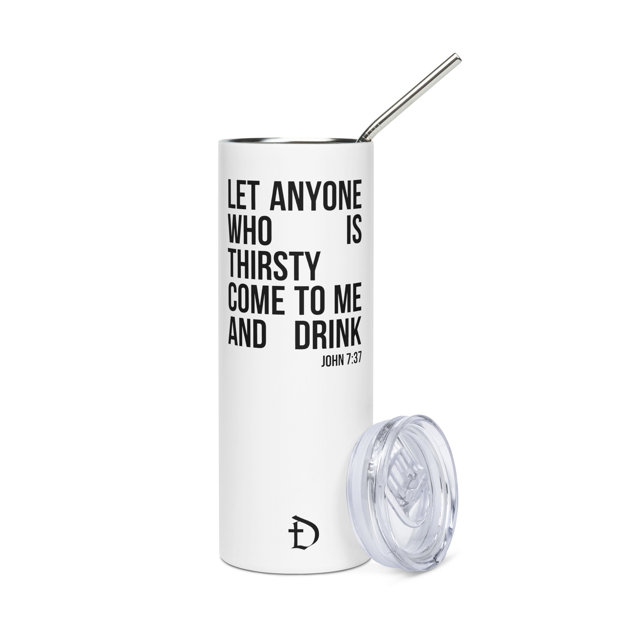 John 7:37 Tumbler (White)