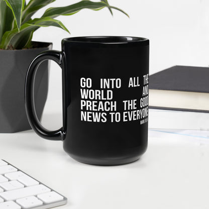 Mark 16:15 Mug (Black)