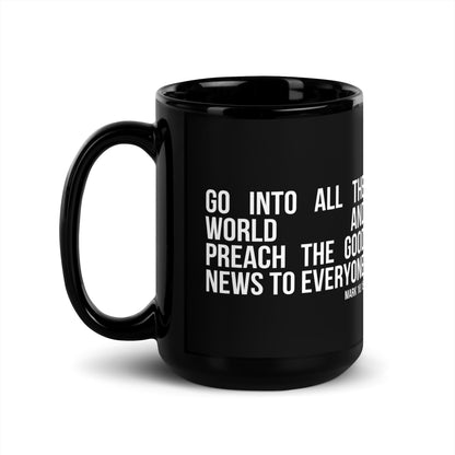 Mark 16:15 Mug (Black)