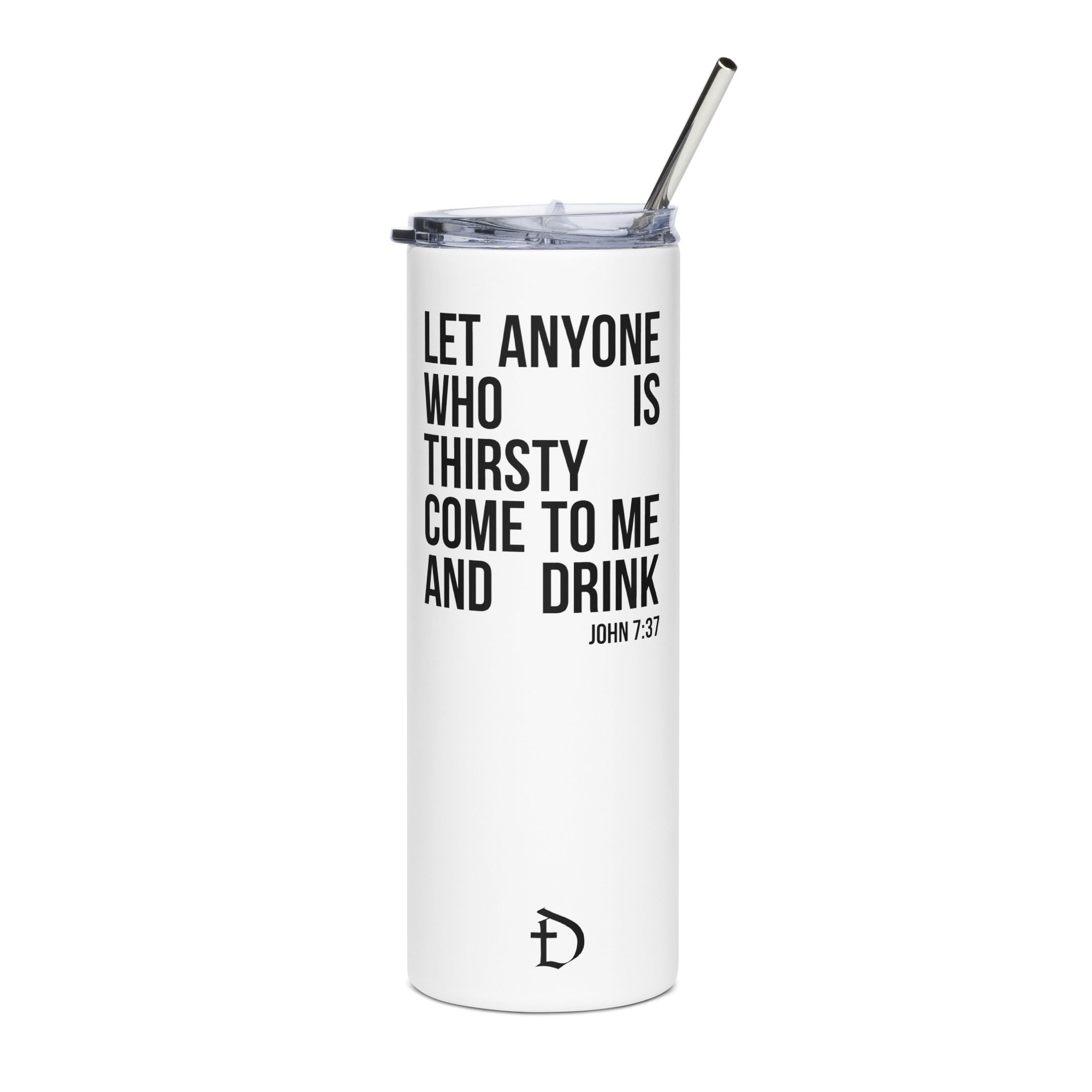 John 7:37 Tumbler (White)