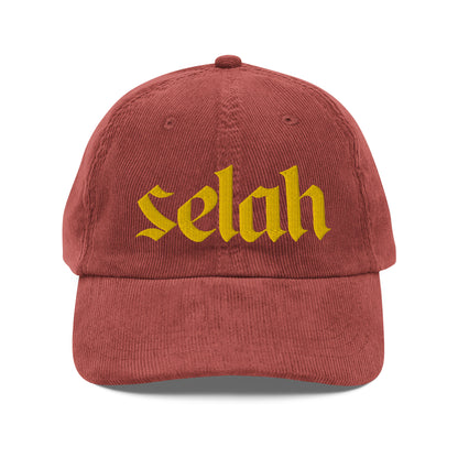 Selah Embroidered Vintage Corduroy Cap